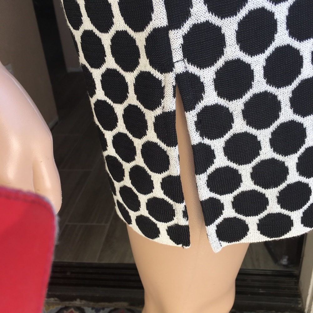 St. John collection black/white midi dress size P - Picture 7 of 16